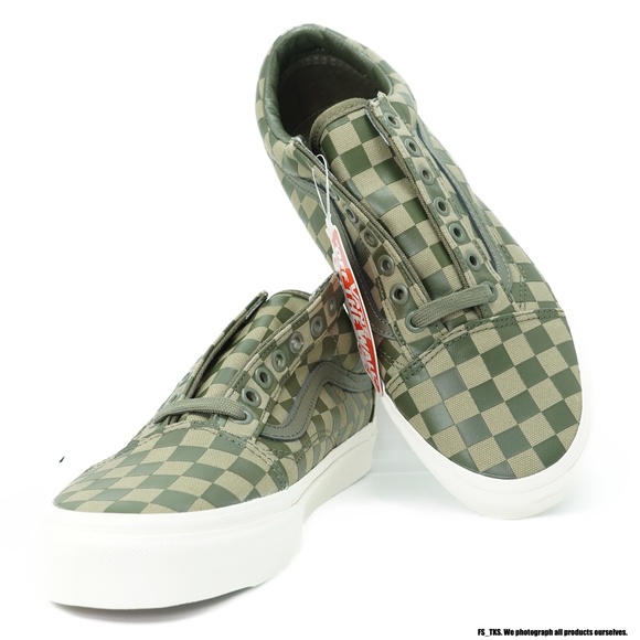 VANS Old Skool High Density Men's Sneakers (Dusty Olive/ White) - Picture 2 of 6